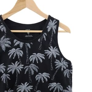 Urban Heritage Tank Top Muscle Tee Men's Black Shirt Medium Palm Tree Beach Wear